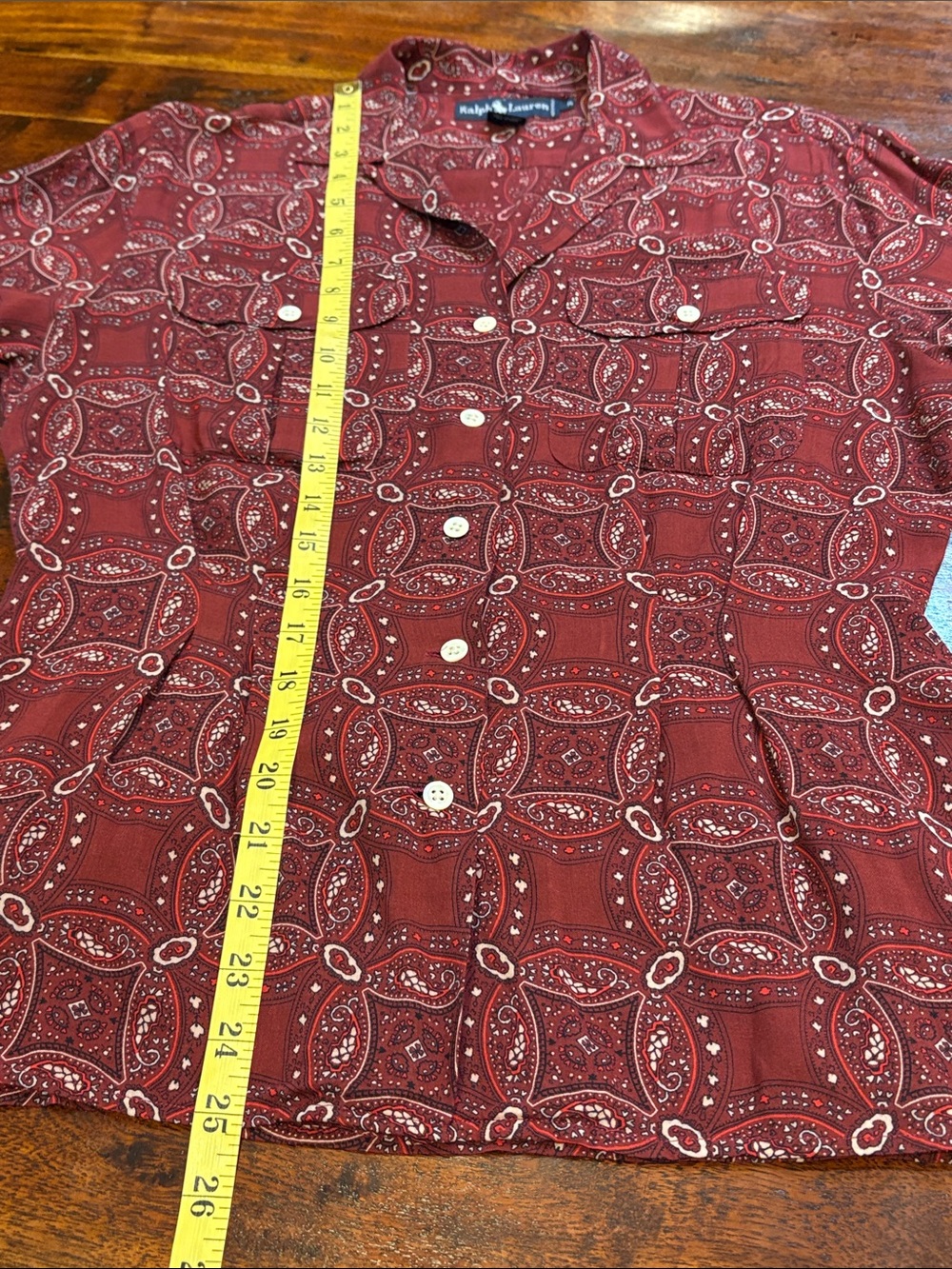 Vintage Ralph Lauren Blue Label Bandana Print Button Front Blouse size 6 - Picture 10 of 10